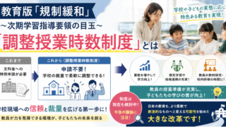 教育版「規制緩和」～次期学習指導要領の目玉「調整授業時数制度」とは